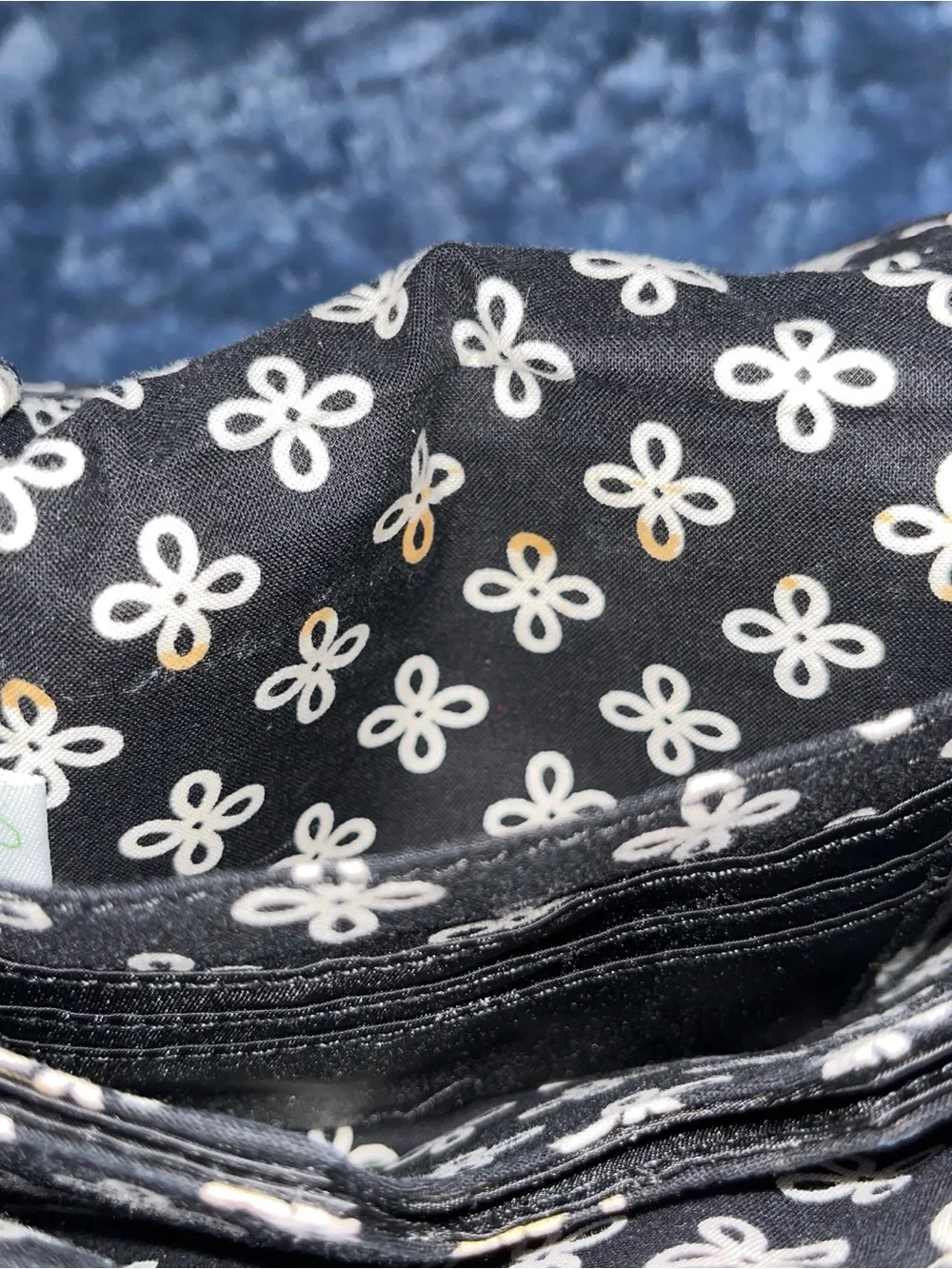 Vera Bradley Black and White Quilted Wristlet Wallet with Geometric Print - Picture 4 of 5